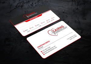 Business Card Design by LAXMI DESIGNHUB for Cairns Cardiology | Design #34579955