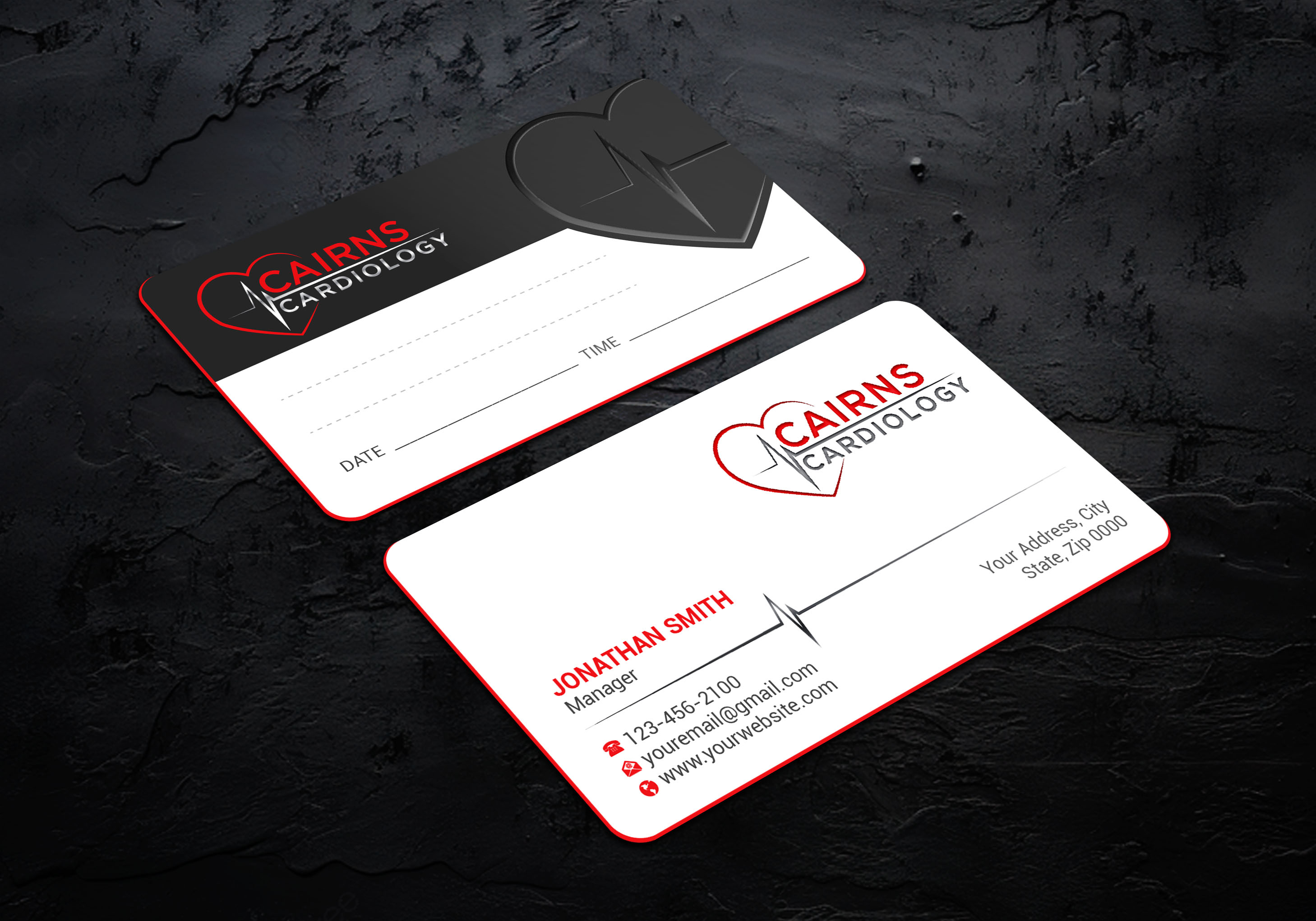Business Card Design by LAXMI DESIGNHUB for Cairns Cardiology | Design #34579956