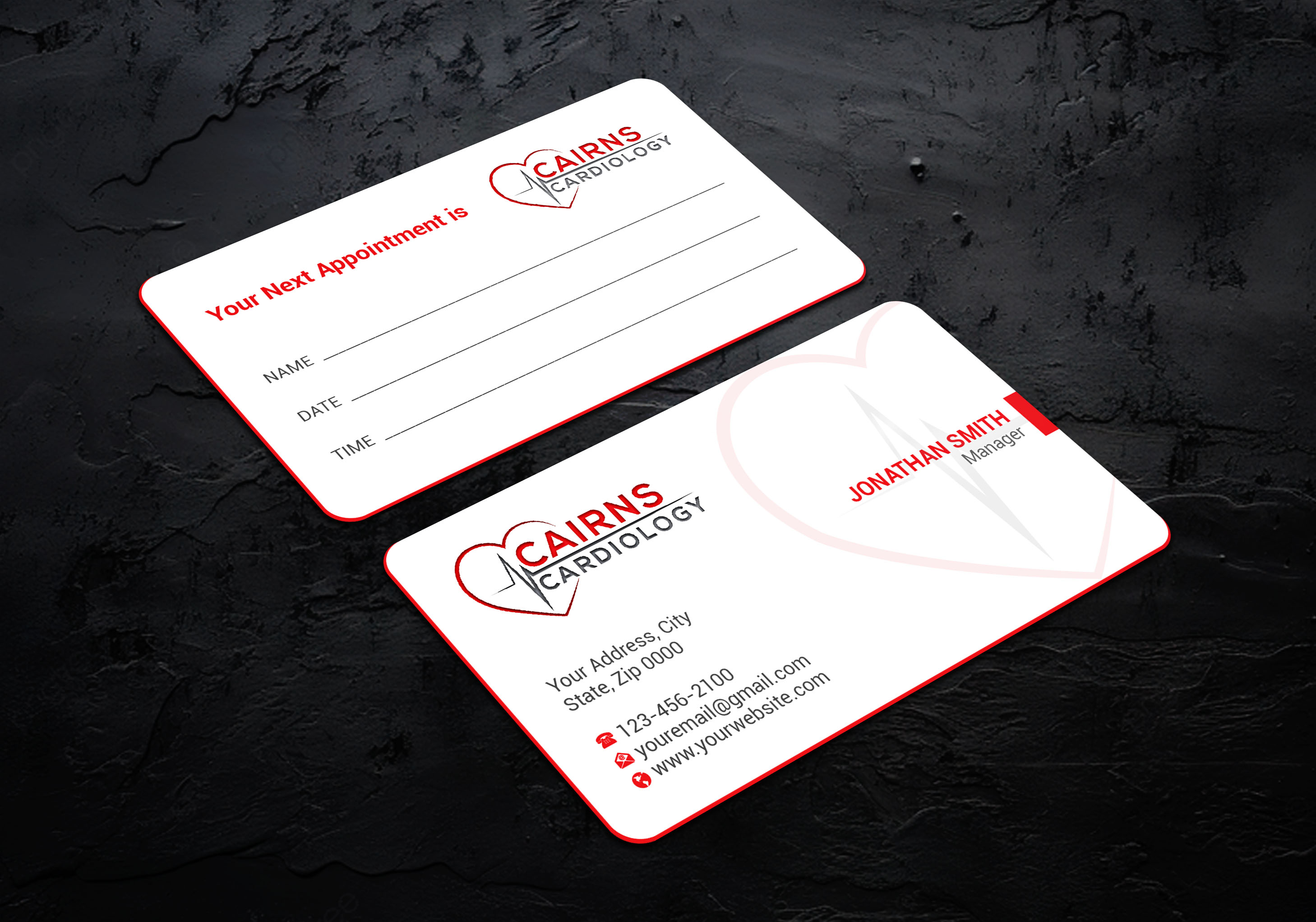 Business Card Design by LAXMI DESIGNHUB for Cairns Cardiology | Design #34579958