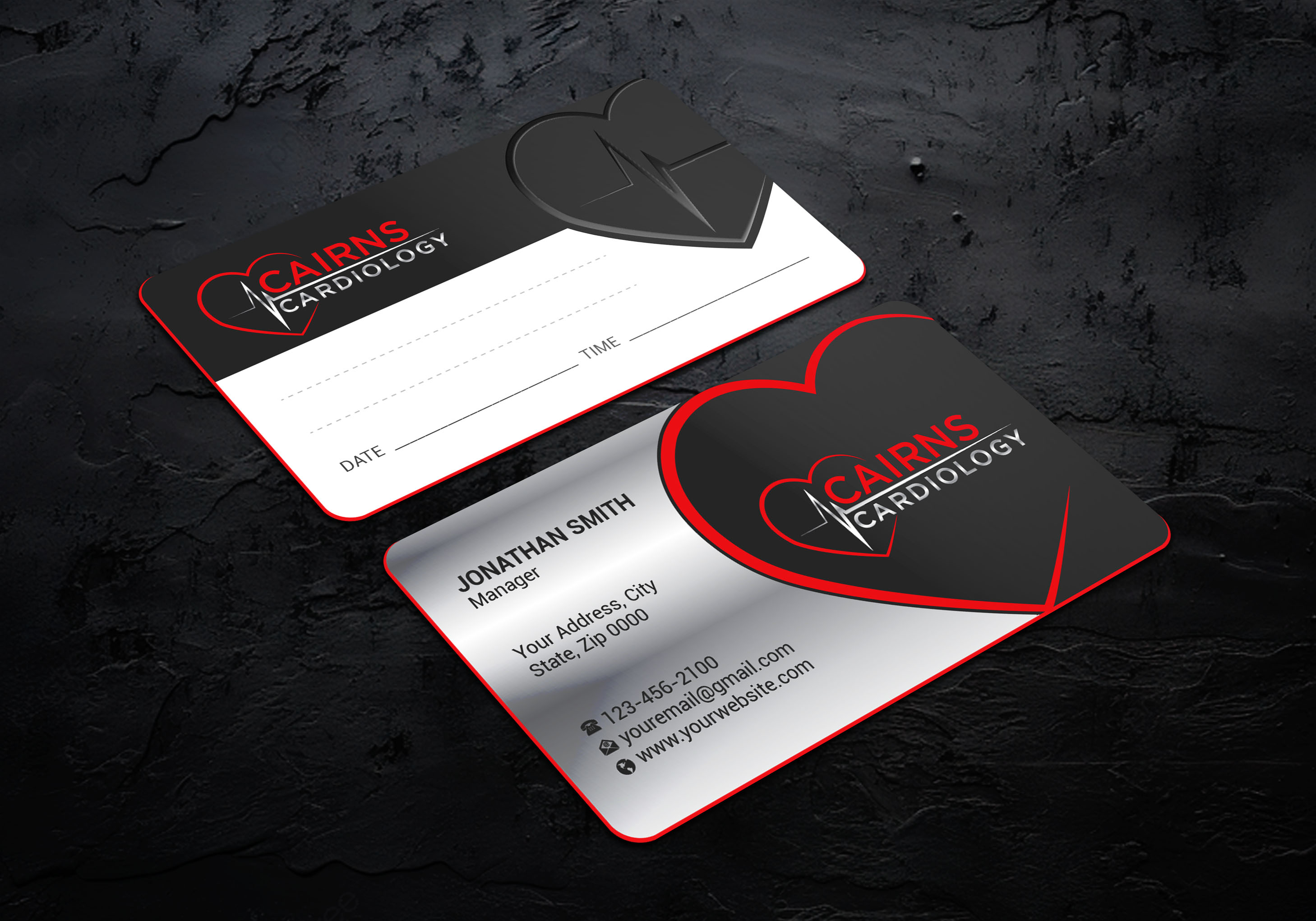 Business Card Design by LAXMI DESIGNHUB for Cairns Cardiology | Design #34579968