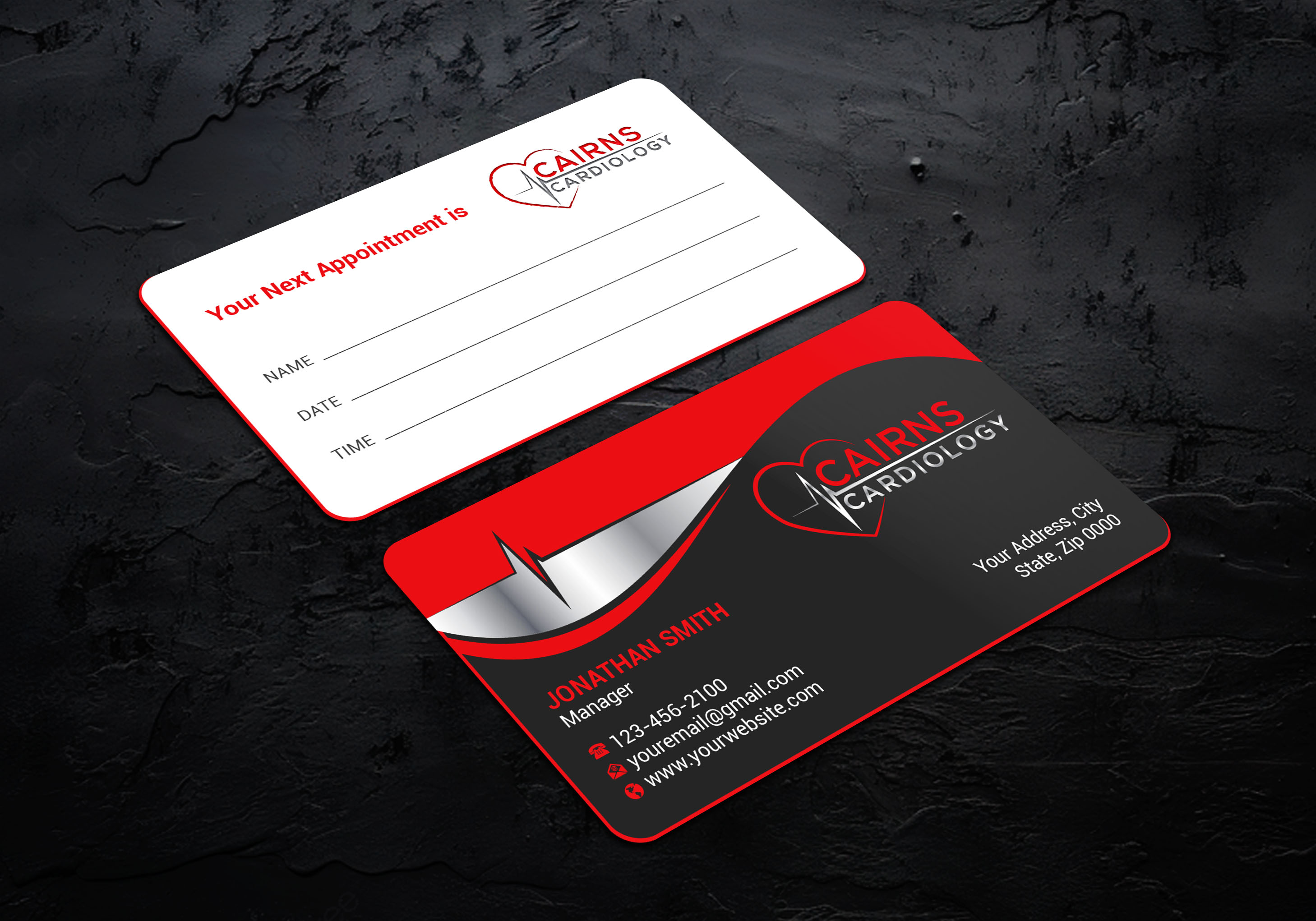 Business Card Design by LAXMI DESIGNHUB for Cairns Cardiology | Design #34579985