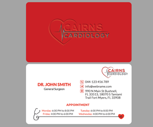 Business Card Design by rainbowmagic2017 for Cairns Cardiology | Design #34580815