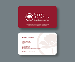 Diseño de Tarjeta de Presentación por Andrés Sebastián para Poppy's Home Care | Diseño #34582073