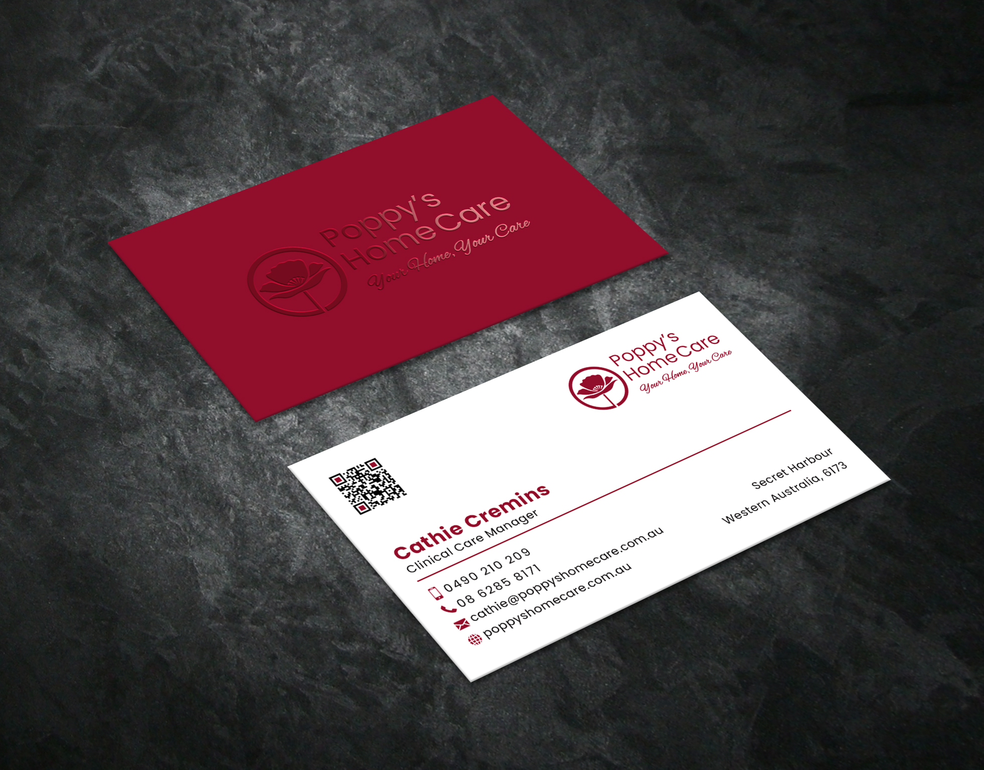 Business Card Design by Creative Moon Design for Poppy's Home Care | Design #34582859