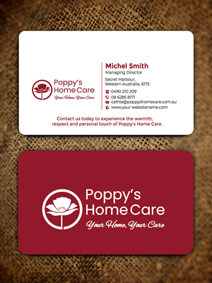 Diseño de Tarjeta de Presentación por Graphixpointt para Poppy's Home Care | Diseño: #34582782