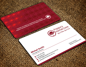 Business Card Design by Graphixpointt for Poppy's Home Care | Design: #34586216