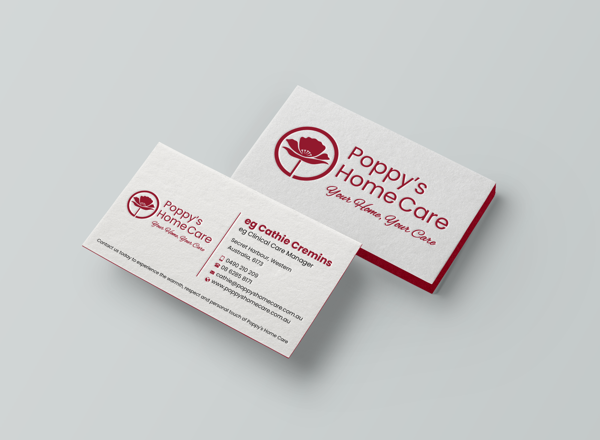Business Card Design by Expert Bappy for Poppy's Home Care | Design #34580527