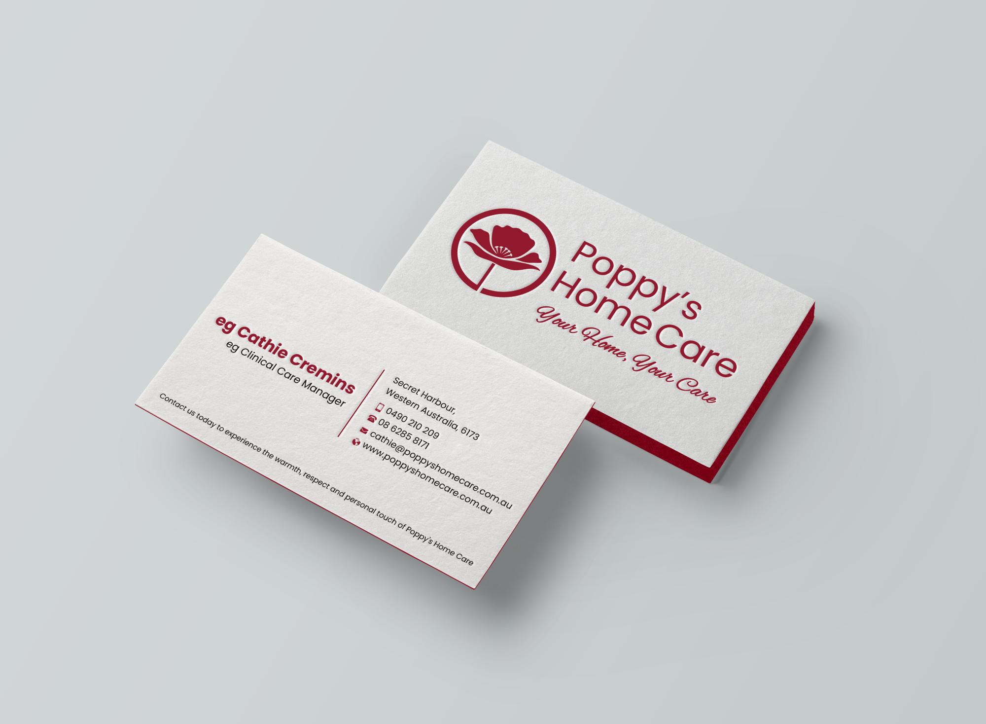 Business Card Design by Expert Bappy for Poppy's Home Care | Design #34580596