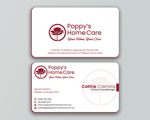 Visitenkarten-Design von DesignerShahadat für Poppy's Home Care | Design: #34583783