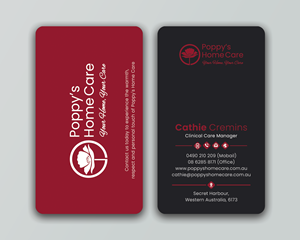 Visitenkarten-Design von DesignerShahadat für Poppy's Home Care | Design: #34583802