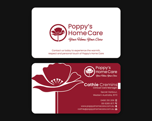 Business Card Design by DesignerShahadat for Poppy's Home Care | Design: #34583804