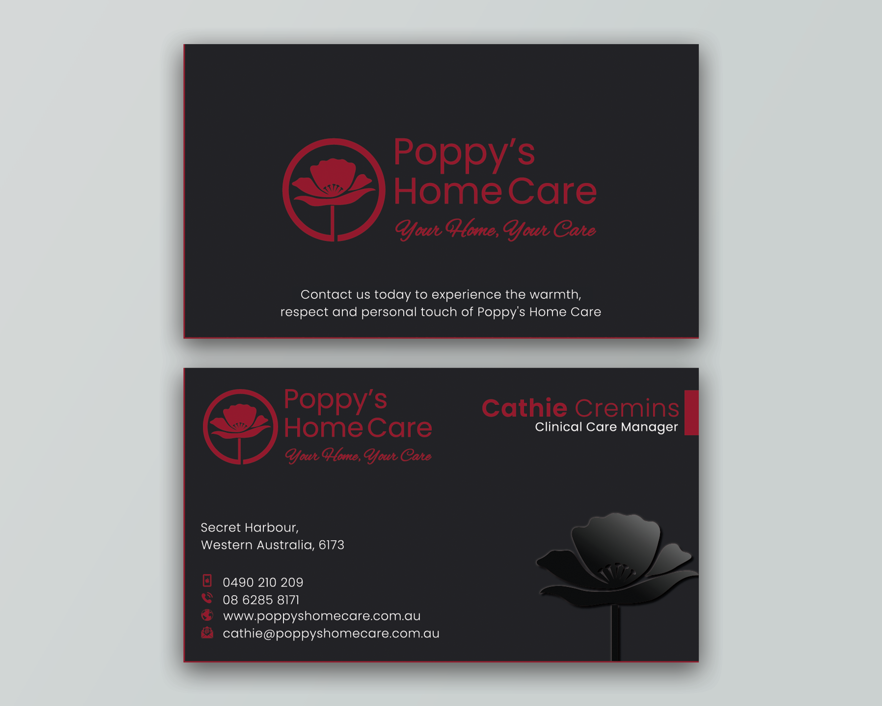 Business Card Design by DesignerShahadat for Poppy's Home Care | Design #34590025