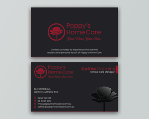 Visitenkarten-Design von DesignerShahadat für Poppy's Home Care | Design: #34590025