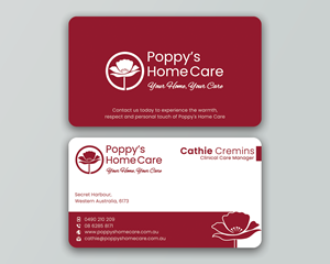 Business Card Design by DesignerShahadat for Poppy's Home Care | Design: #34590079