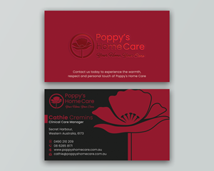 Visitenkarten-Design von DesignerShahadat für Poppy's Home Care | Design: #34590101