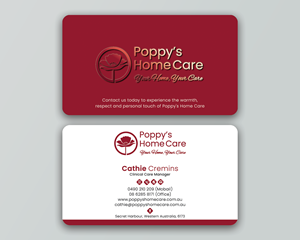 Business Card Design by DesignerShahadat for Poppy's Home Care | Design: #34594101