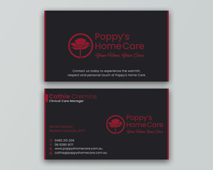 Business Card Design by DesignerShahadat for Poppy's Home Care | Design: #34594104