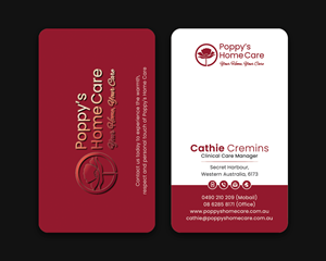 Business Card Design by DesignerShahadat for Poppy's Home Care | Design: #34600818