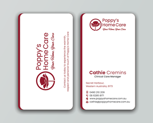 Business Card Design by DesignerShahadat for Poppy's Home Care | Design: #34600835