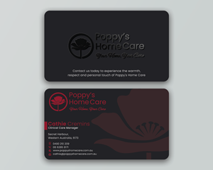 Business Card Design by DesignerShahadat for Poppy's Home Care | Design: #34600838