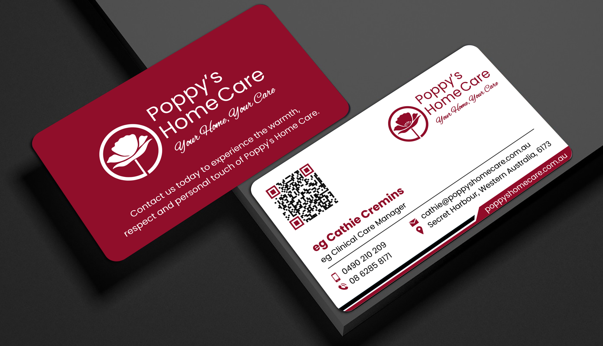 Business Card Design by freelancer75 for Poppy's Home Care | Design #34586903