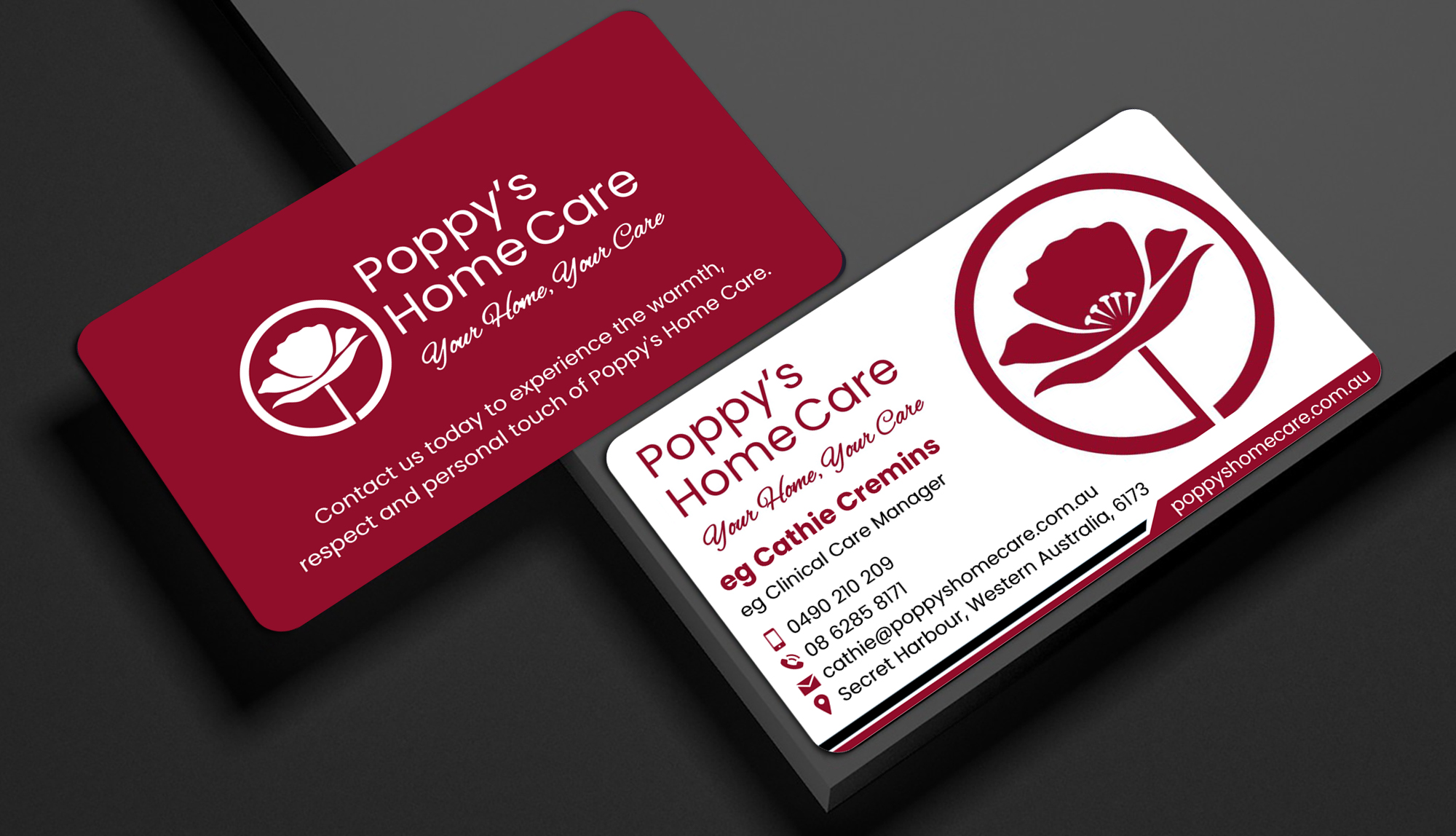 Diseño de Tarjeta de Presentación por JS Desiger para Poppy's Home Care | Diseño #34586916