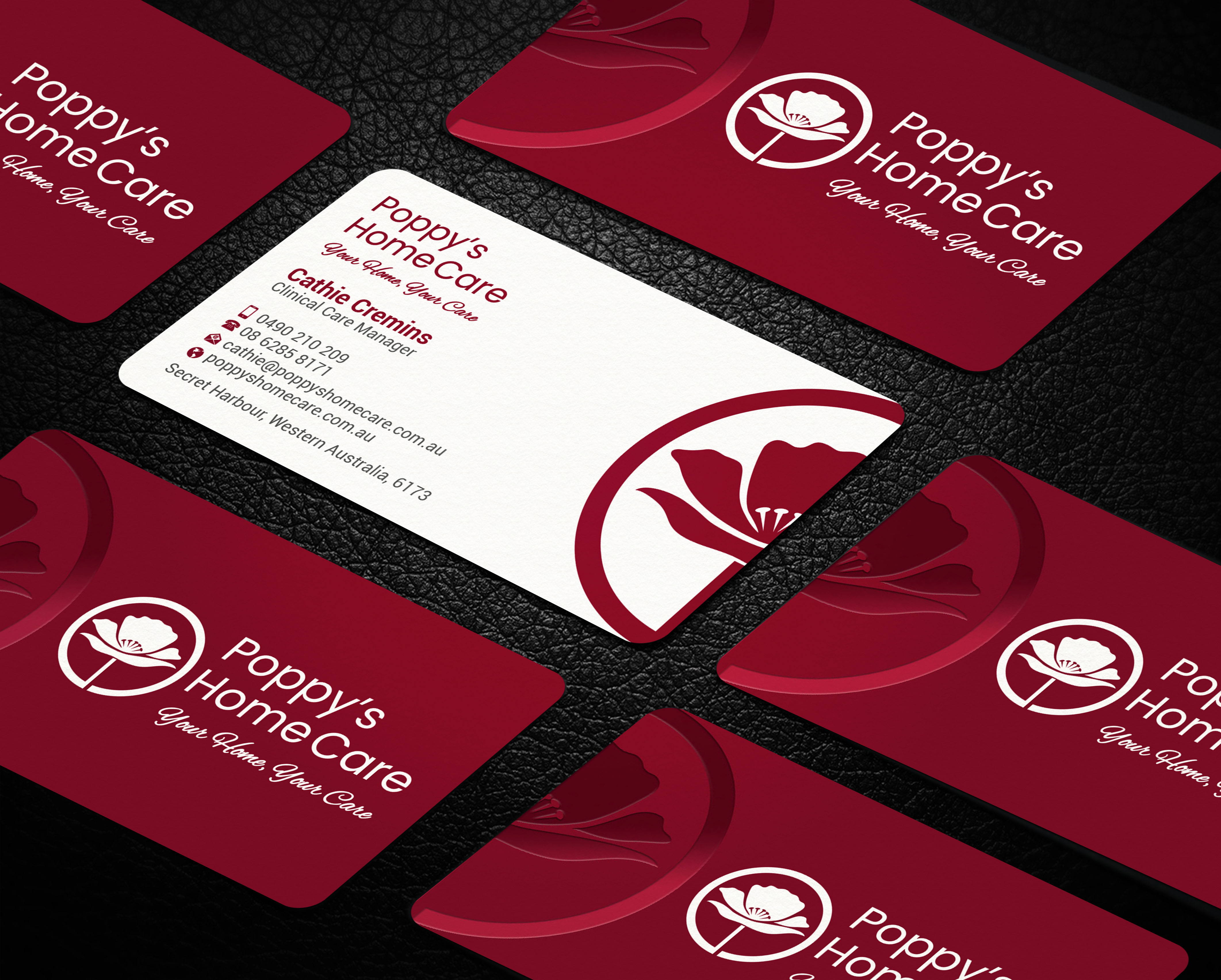 Business Card Design by LAXMI DESIGNHUB for Poppy's Home Care | Design #34596305