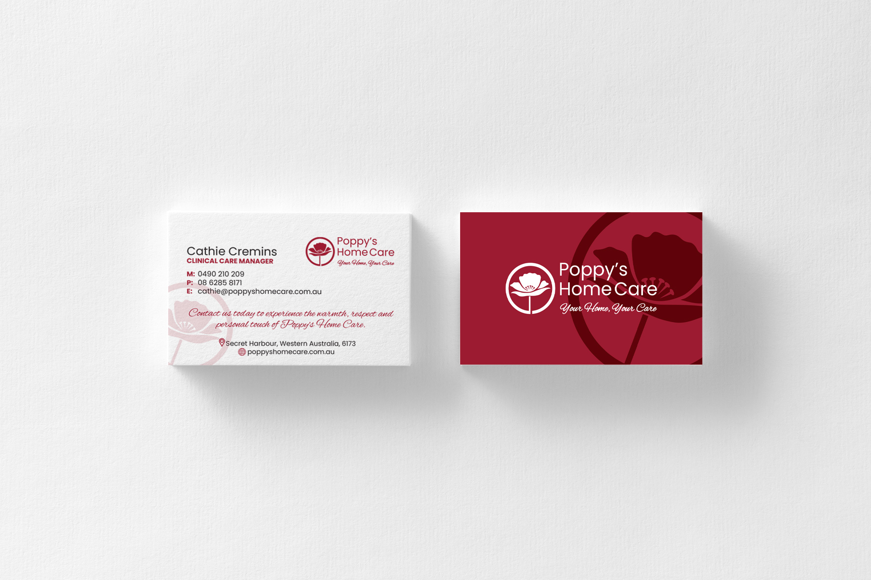 Business Card Design by macwork for Poppy's Home Care | Design #34588461