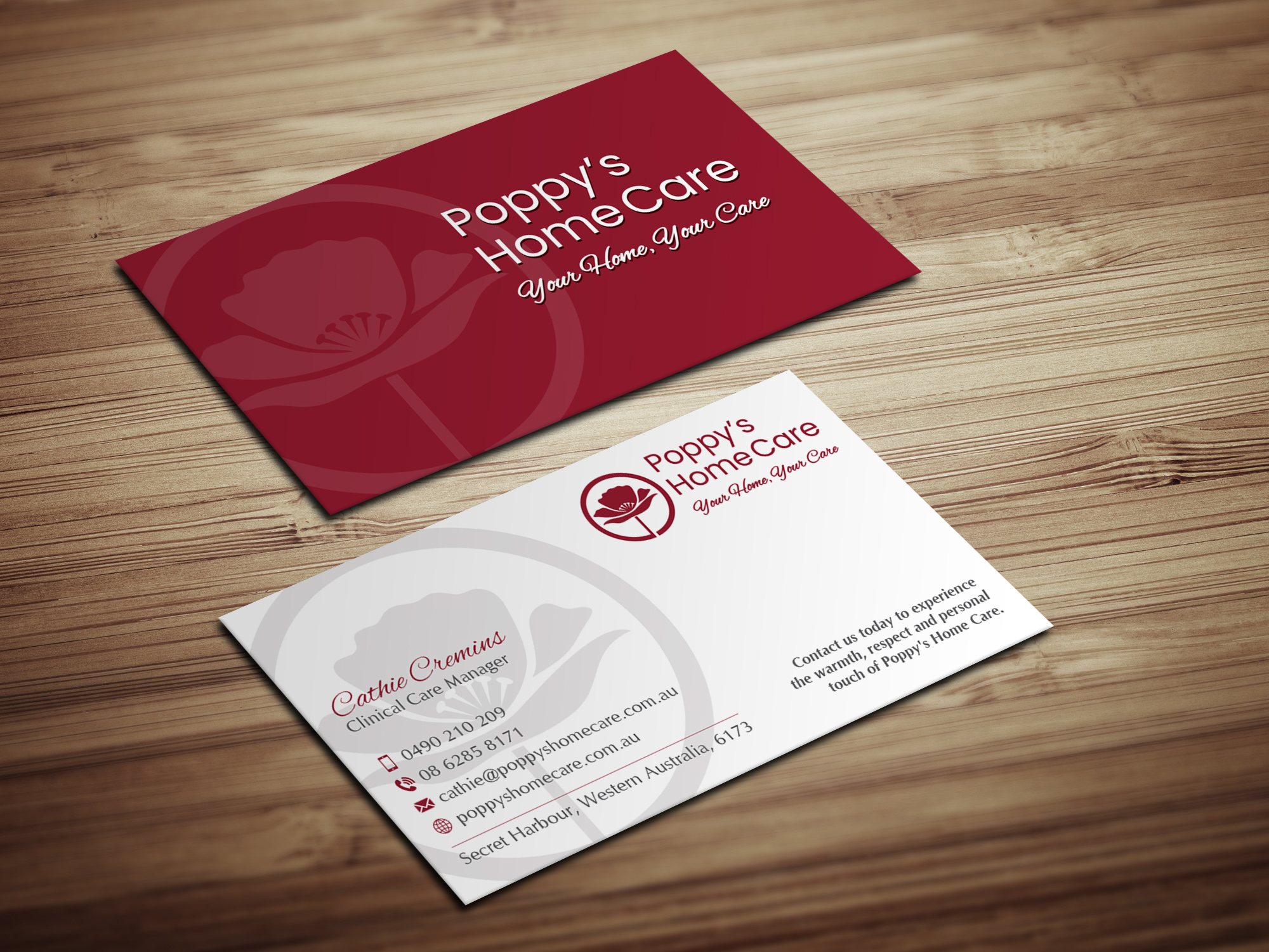 Business Card Design by Magic of Art for Poppy's Home Care | Design #34580000