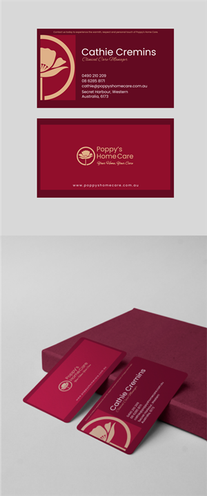 Business Card Design by saifysyed Studio for Poppy's Home Care | Design: #34586377
