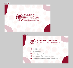 Business Card Design by WebDesk Solution for Poppy's Home Care | Design: #34595838