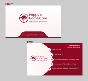 Business Card Design by WebDesk Solution for Poppy's Home Care | Design: #34595841