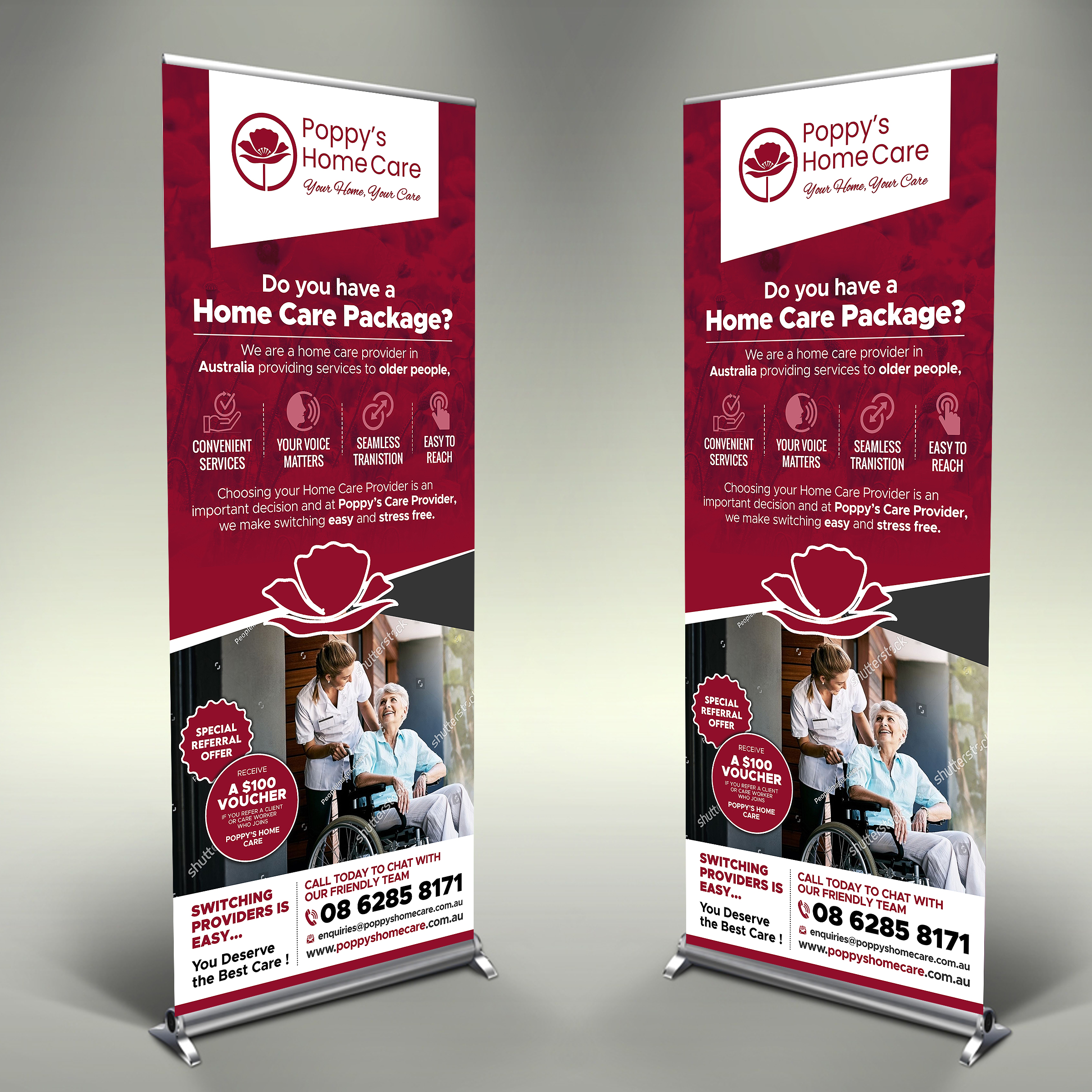 Messestand-Design von Designers Hub für Poppy's Home Care | Design #34608402