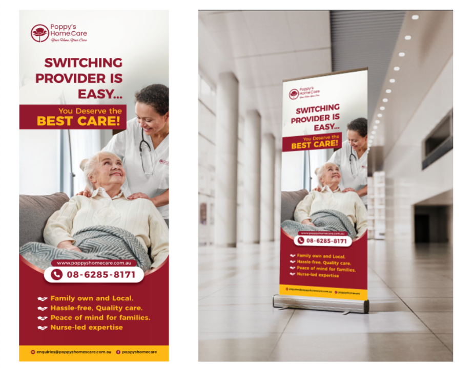 Trade Show Booth Design by Resolution -  Artistic Production Services for Poppy's Home Care | Design #34586514