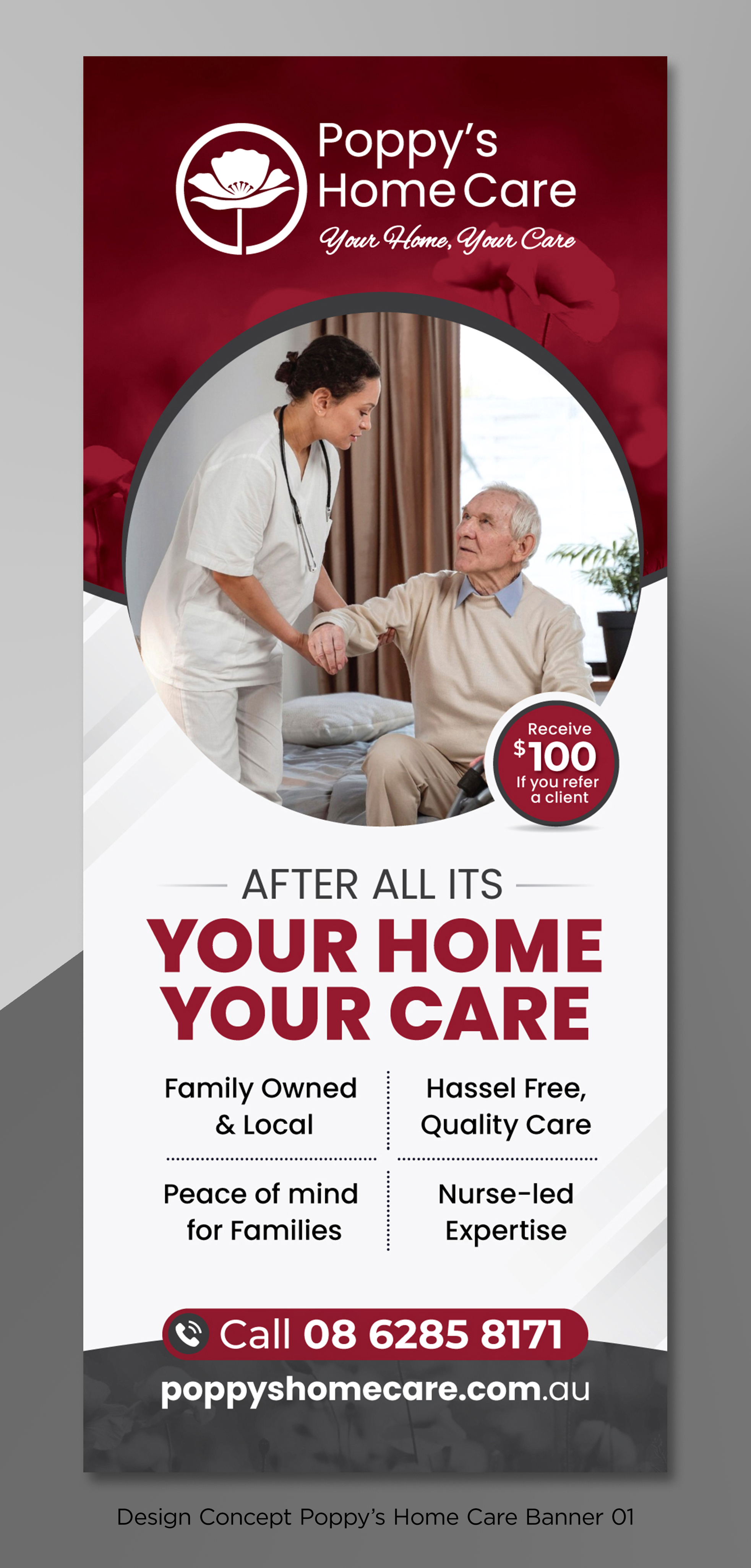 Diseño de Stand de Feria por D Creative para Poppy's Home Care | Diseño #34599822