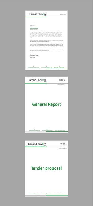 Briefkopf-Design von fly  design für Human Forward Group | Design: #34624942