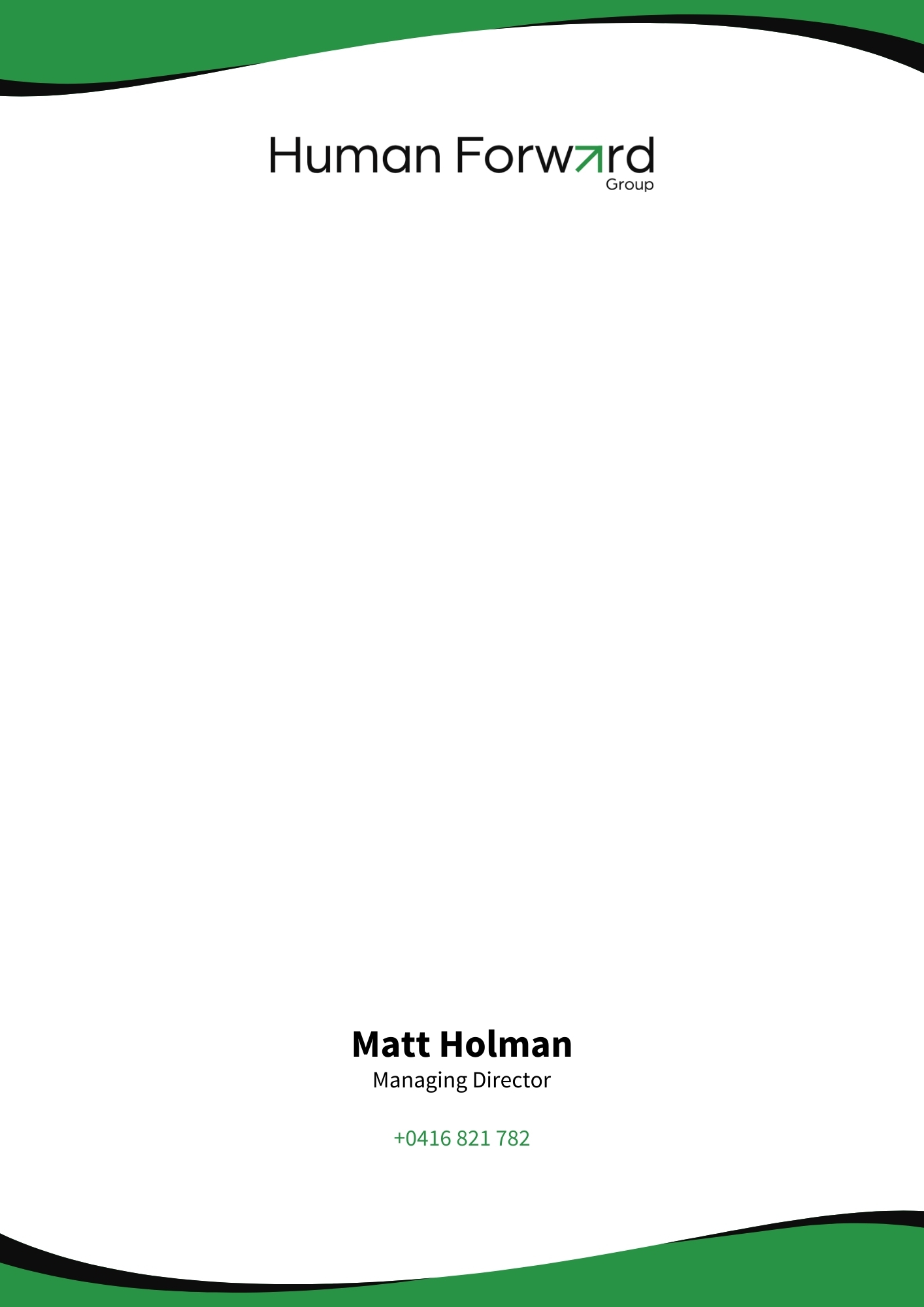 Letterhead Design by WebDesk Solution for Human Forward Group | Design #34630159