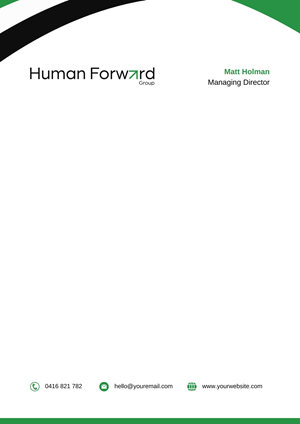 Briefkopf-Design von WebDesk Solution für Human Forward Group | Design: #34630160