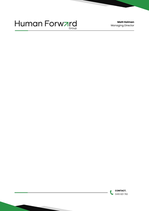 Briefkopf-Design von WebDesk Solution für Human Forward Group | Design: #34630161