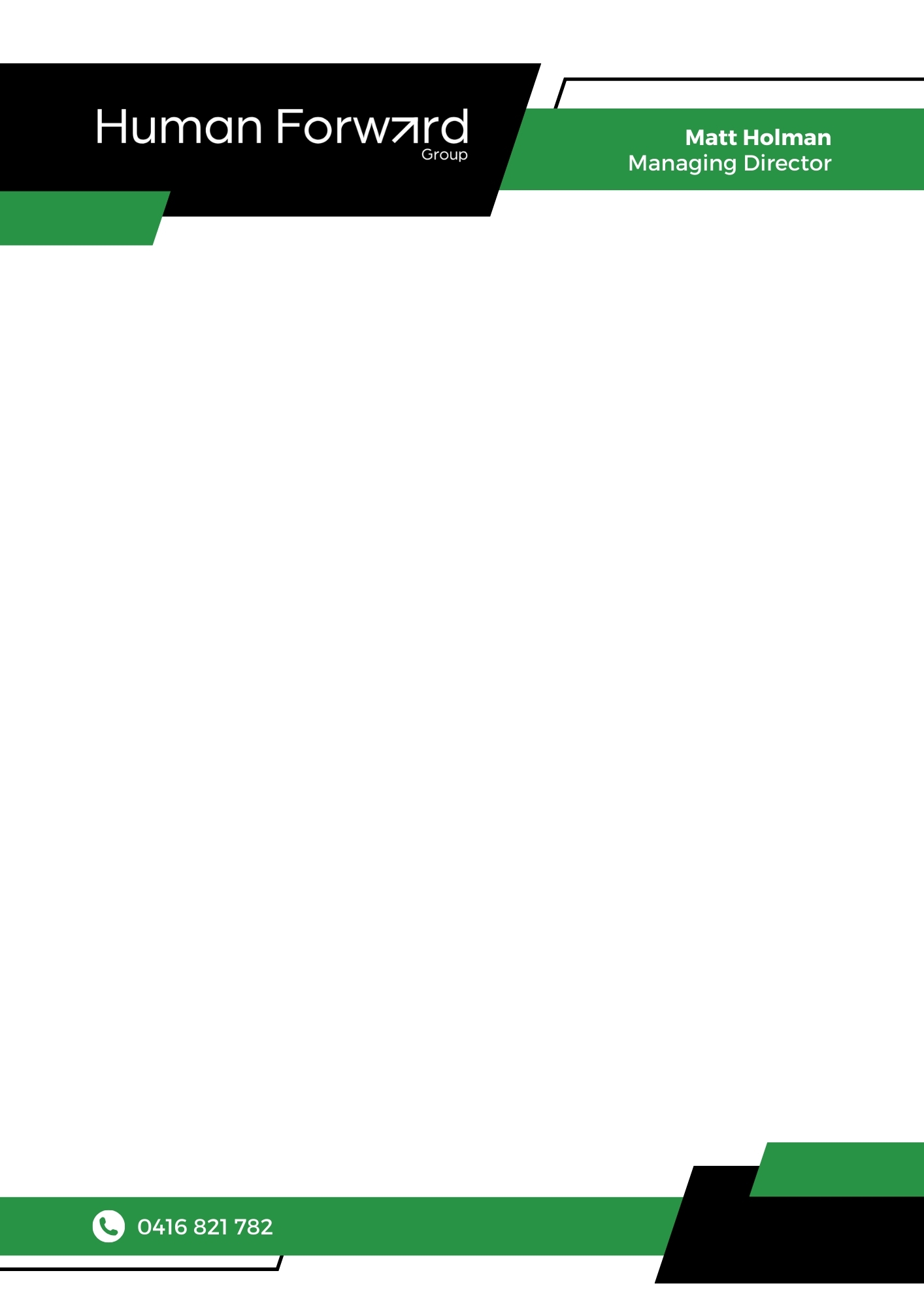 Briefkopf-Design von WebDesk Solution für Human Forward Group | Design #34630163