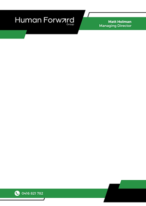 Briefkopf-Design von WebDesk Solution für Human Forward Group | Design: #34630163