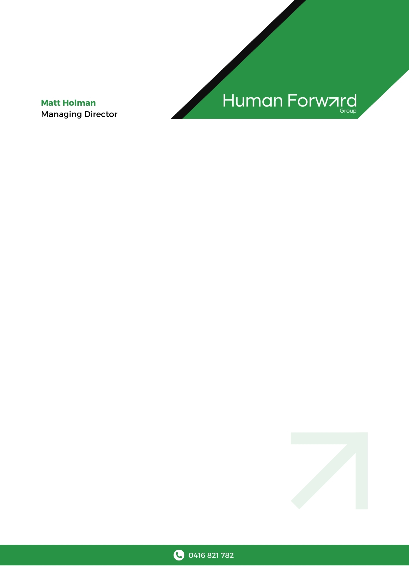 Briefkopf-Design von WebDesk Solution für Human Forward Group | Design #34630169