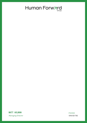 Briefkopf-Design von WebDesk Solution für Human Forward Group | Design: #34630170