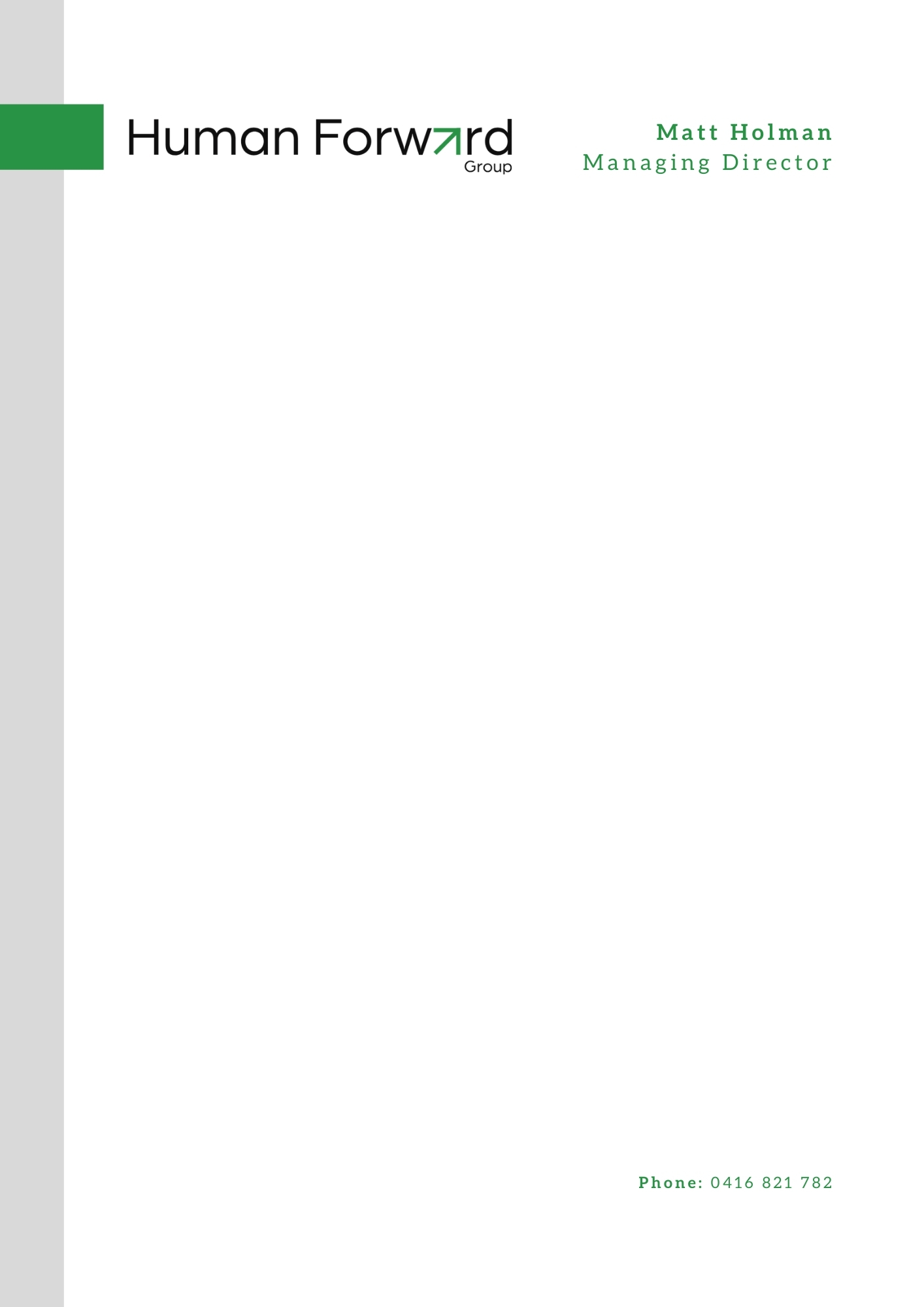 Briefkopf-Design von WebDesk Solution für Human Forward Group | Design #34630171