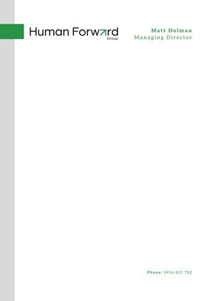 Briefkopf-Design von WebDesk Solution für Human Forward Group | Design: #34630171