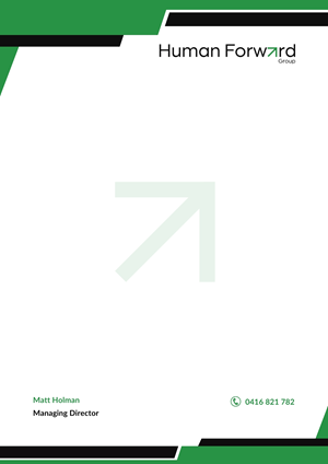 Briefkopf-Design von WebDesk Solution für Human Forward Group | Design: #34630172