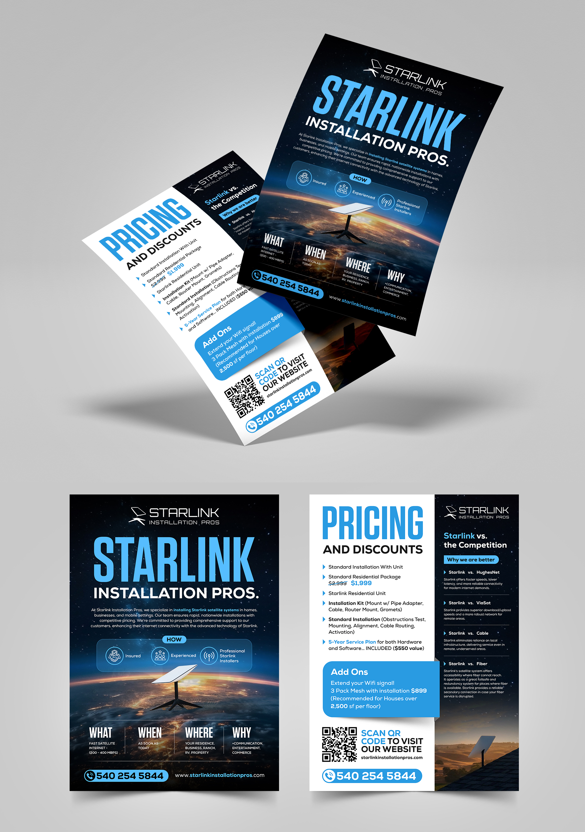 Flyer Design by Sam.Art for Starlink Installation Pros | Design #34607827