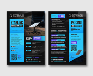 Flyer Design by debdesign for Starlink Installation Pros | Design: #34604539