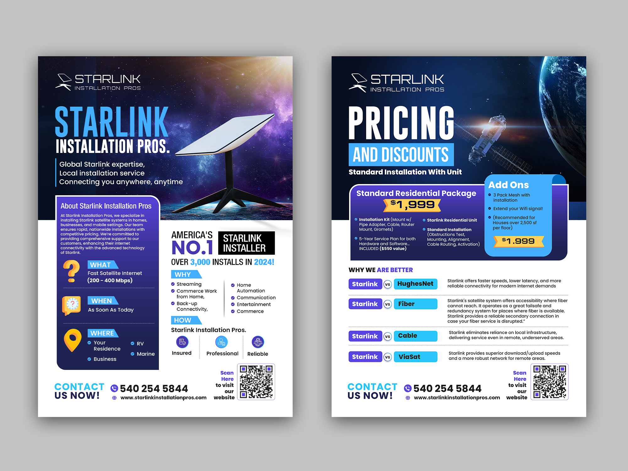 Diseño de Flyer por debdesign para Starlink Installation Pros | Diseño #34604586