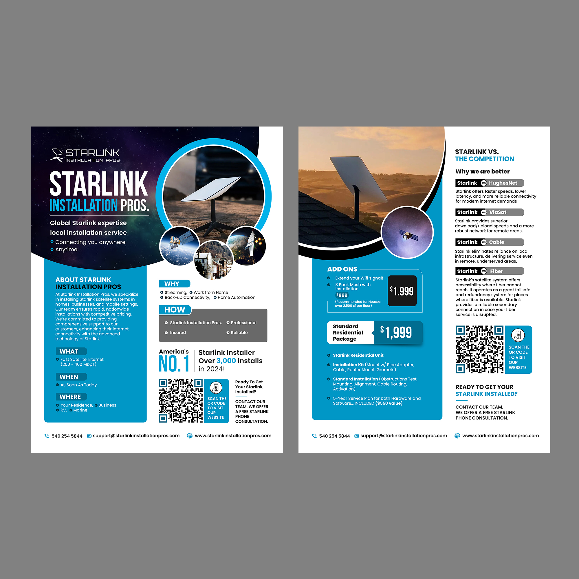 Flyer Design by debdesign for Starlink Installation Pros | Design #34604742